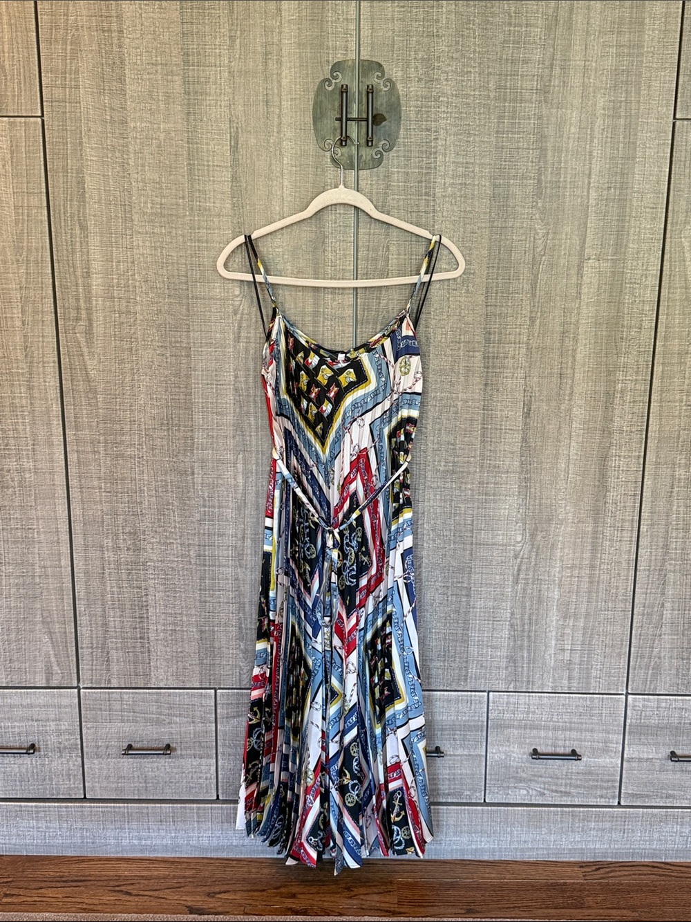 Mango Printed‎ Pleated With A Fabric Belt